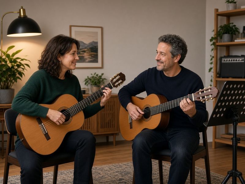 Ensemble reading at Guitar Studio Riderstream