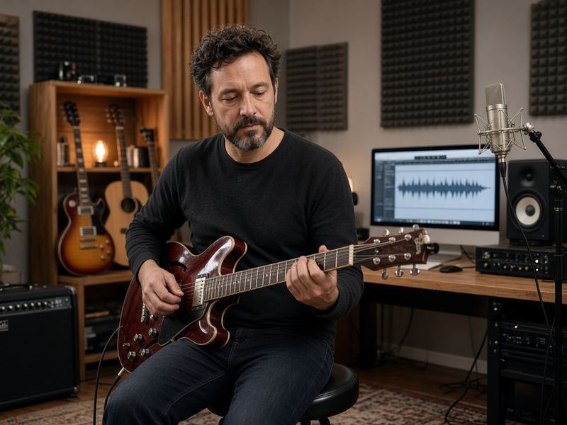 Recording prep at Guitar Studio Riderstream